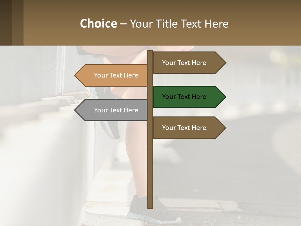 A Person Sitting On A Wall With Their Legs Crossed PowerPoint Template