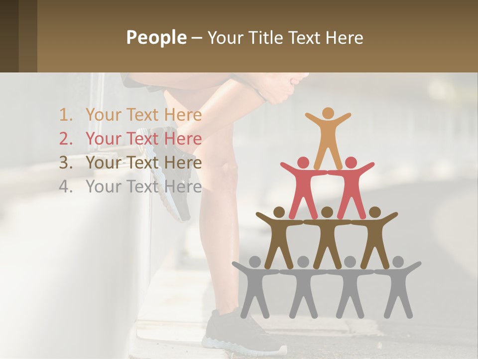 A Person Sitting On A Wall With Their Legs Crossed PowerPoint Template