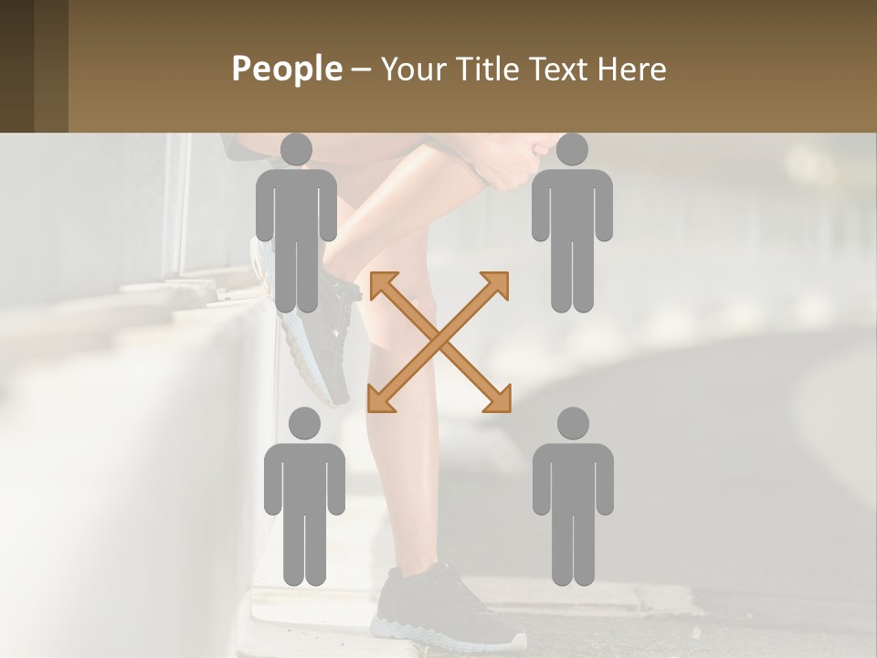 A Person Sitting On A Wall With Their Legs Crossed PowerPoint Template