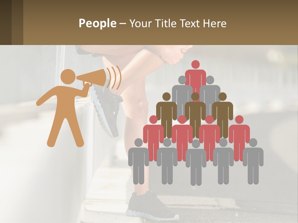 A Person Sitting On A Wall With Their Legs Crossed PowerPoint Template