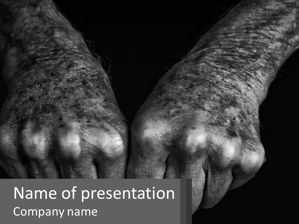 A Black And White Photo Of Two Hands Holding Something PowerPoint Template