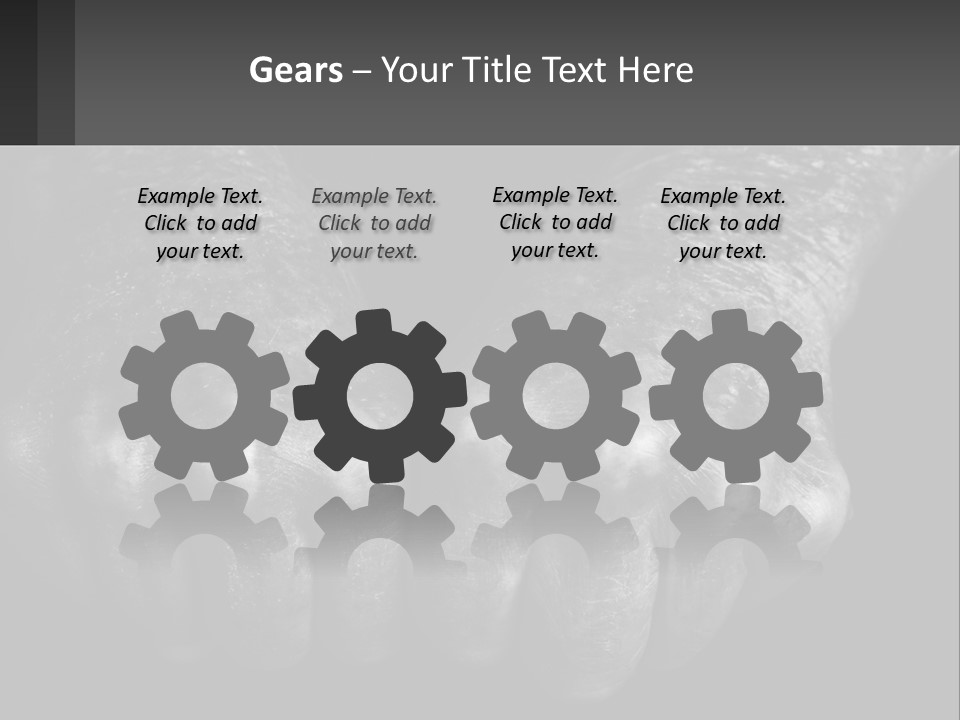 A Black And White Photo Of Two Hands Holding Something PowerPoint Template