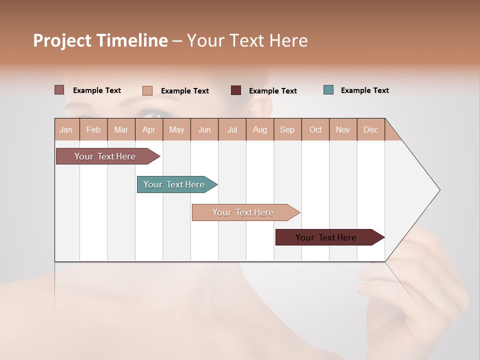 A Woman Holding Up A Picture Of Her Skin PowerPoint Template