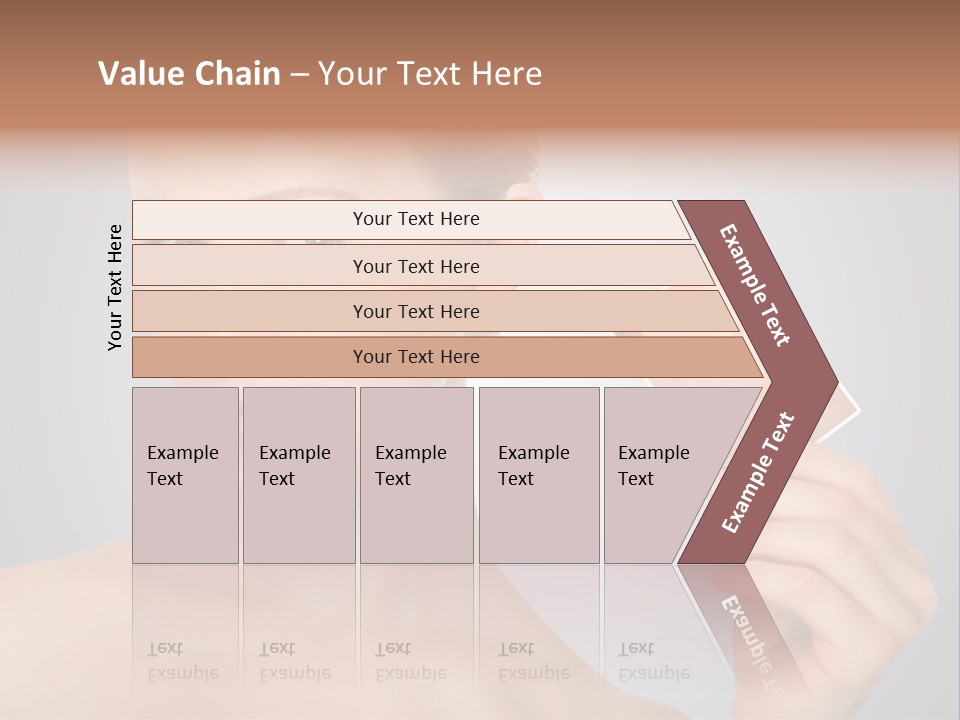 A Woman Holding Up A Picture Of Her Skin PowerPoint Template