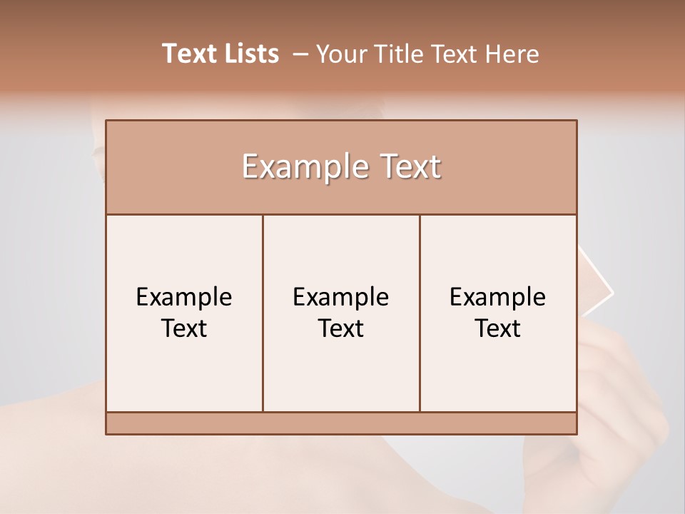 A Woman Holding Up A Picture Of Her Skin PowerPoint Template