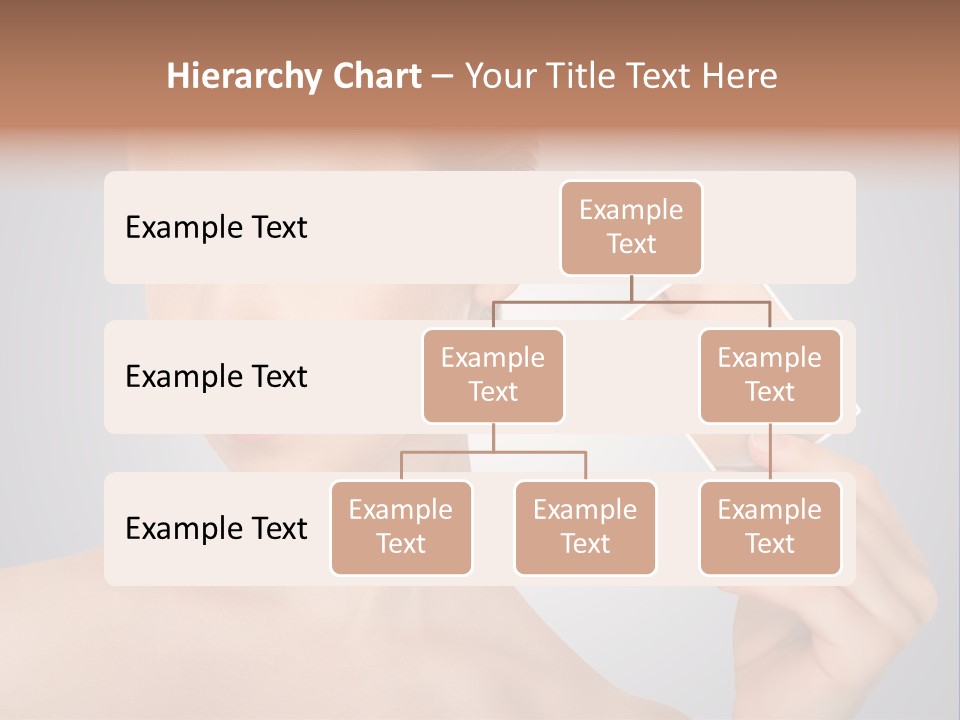 A Woman Holding Up A Picture Of Her Skin PowerPoint Template