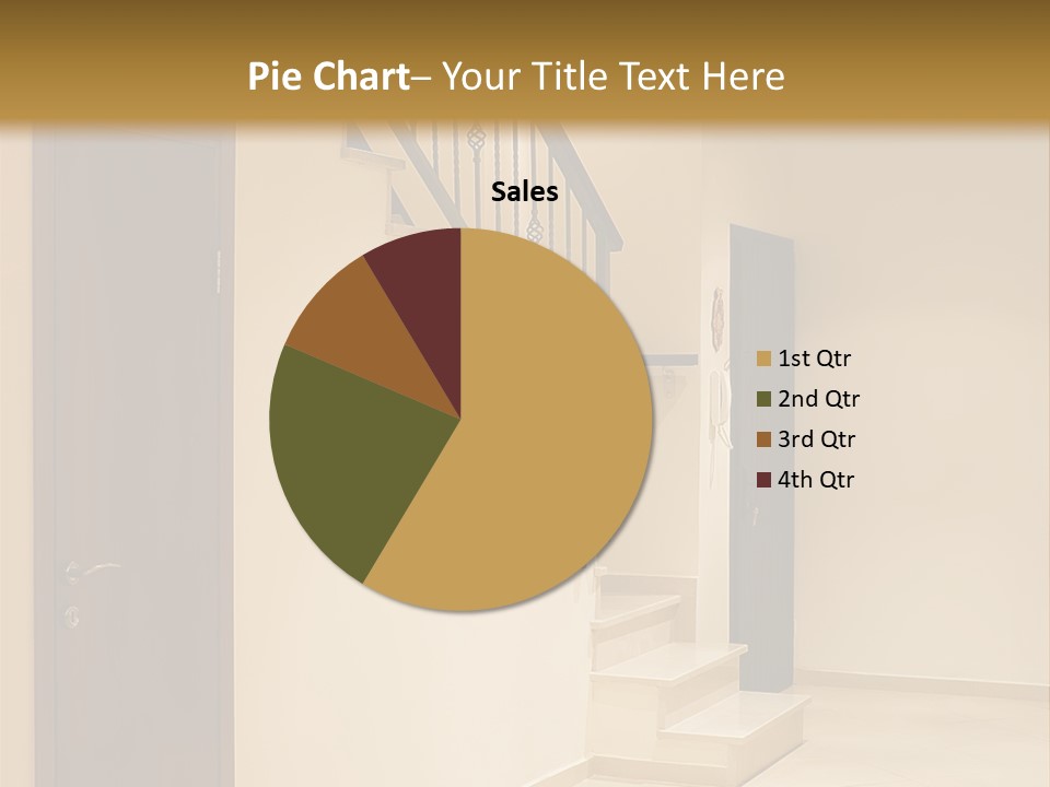 A Room With A Staircase And A Door PowerPoint Template