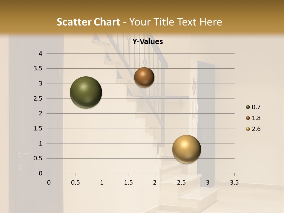 A Room With A Staircase And A Door PowerPoint Template