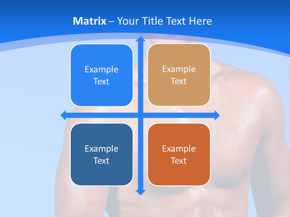 A Man With No Shirt Standing In Front Of The Ocean PowerPoint Template