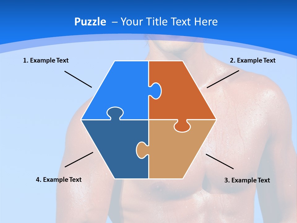 A Man With No Shirt Standing In Front Of The Ocean PowerPoint Template