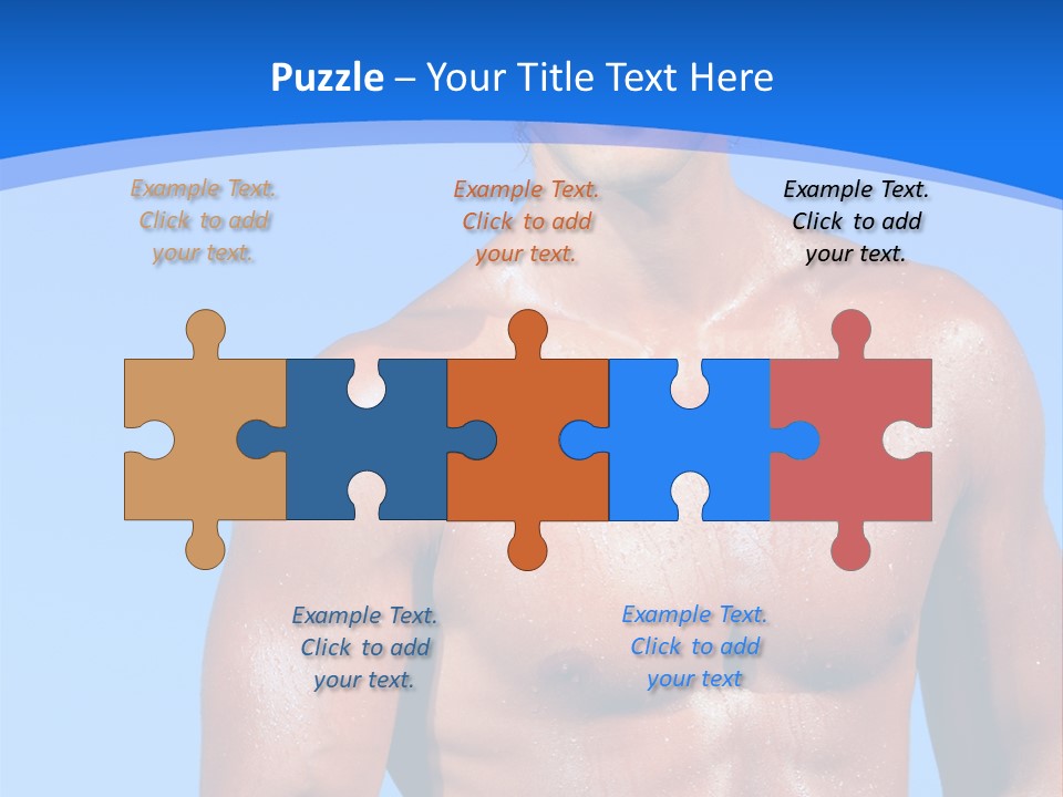 A Man With No Shirt Standing In Front Of The Ocean PowerPoint Template