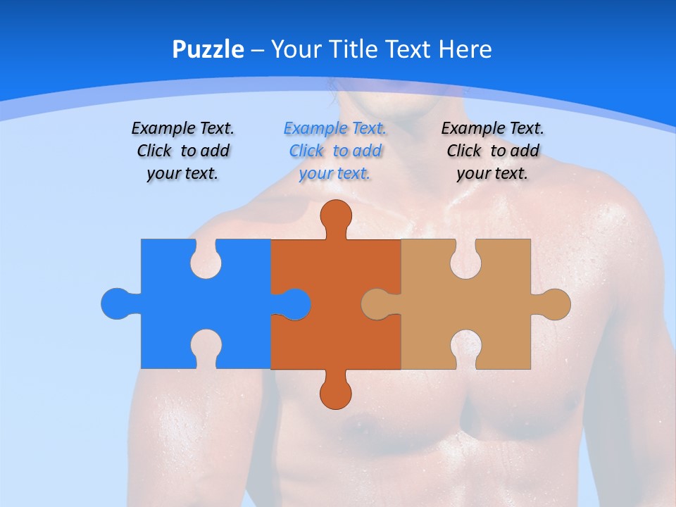 A Man With No Shirt Standing In Front Of The Ocean PowerPoint Template