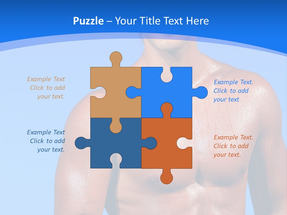 A Man With No Shirt Standing In Front Of The Ocean PowerPoint Template