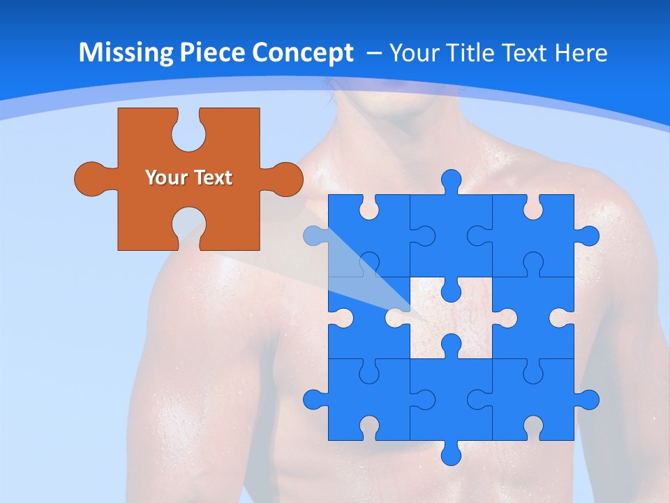 A Man With No Shirt Standing In Front Of The Ocean PowerPoint Template