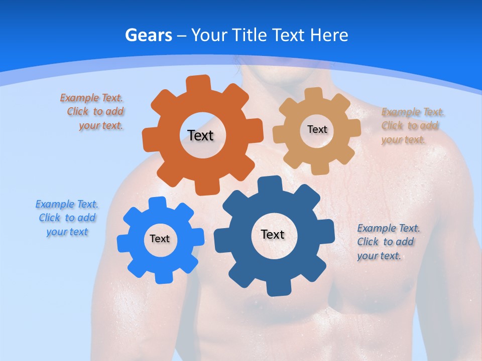 A Man With No Shirt Standing In Front Of The Ocean PowerPoint Template