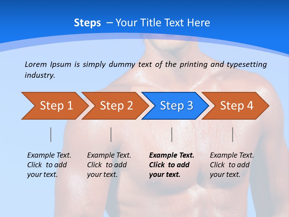 A Man With No Shirt Standing In Front Of The Ocean PowerPoint Template