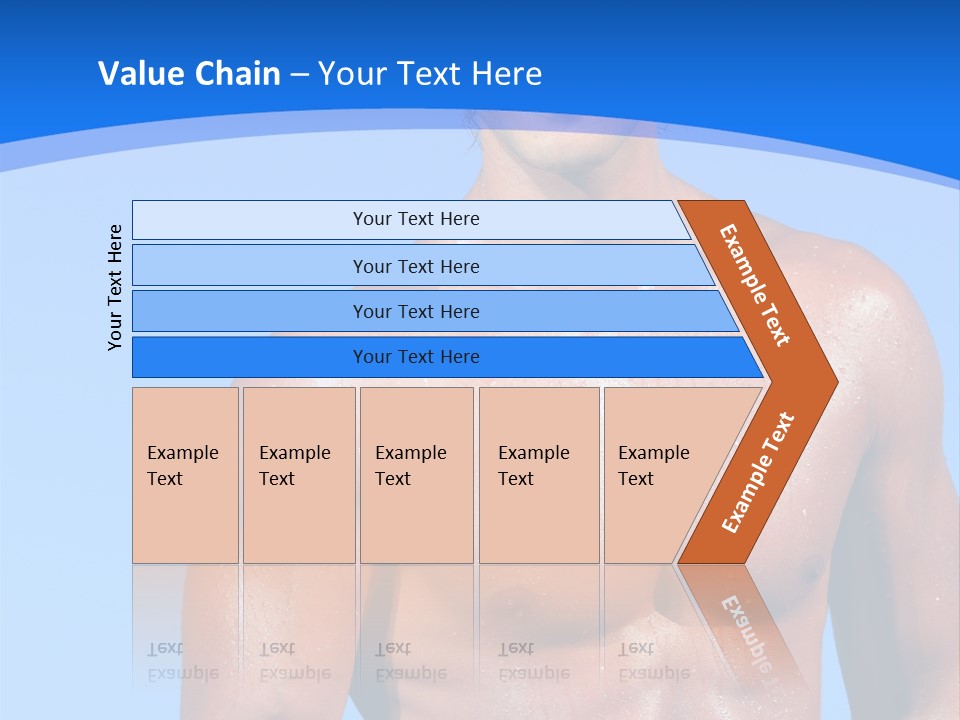 A Man With No Shirt Standing In Front Of The Ocean PowerPoint Template