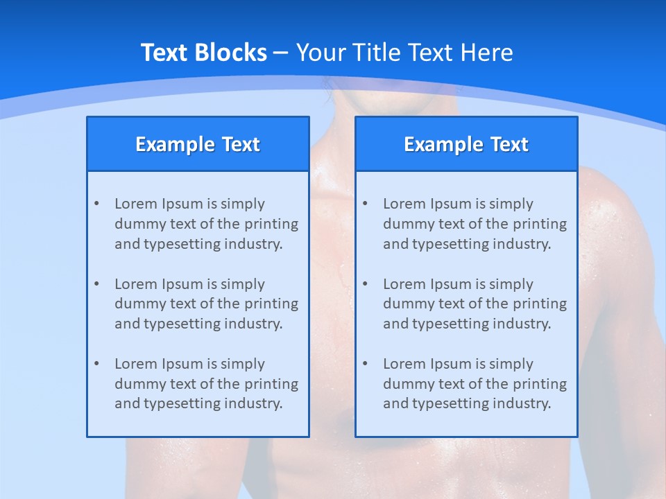 A Man With No Shirt Standing In Front Of The Ocean PowerPoint Template