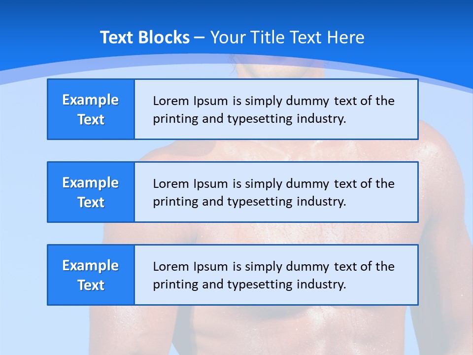 A Man With No Shirt Standing In Front Of The Ocean PowerPoint Template
