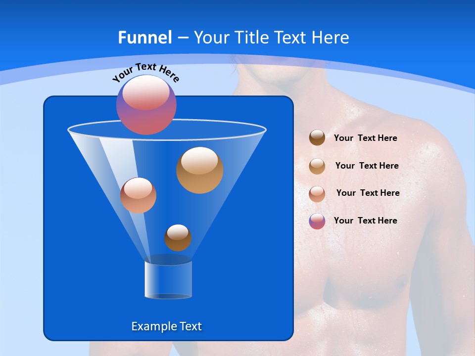 A Man With No Shirt Standing In Front Of The Ocean PowerPoint Template