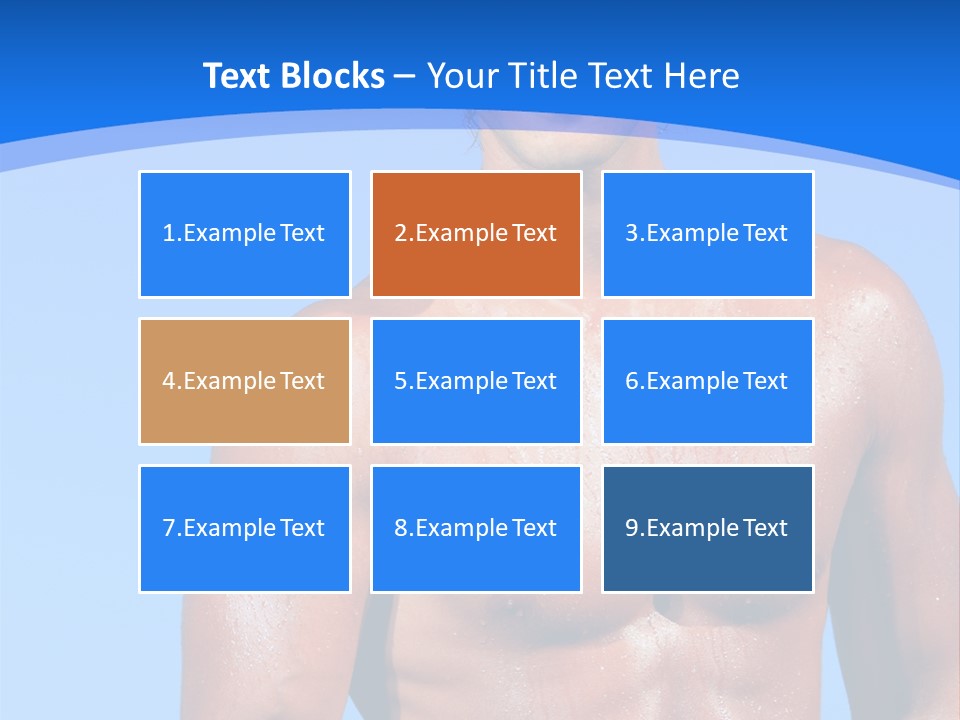 A Man With No Shirt Standing In Front Of The Ocean PowerPoint Template