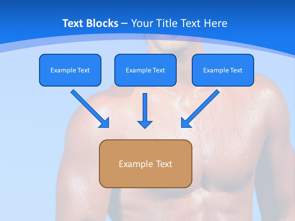A Man With No Shirt Standing In Front Of The Ocean PowerPoint Template