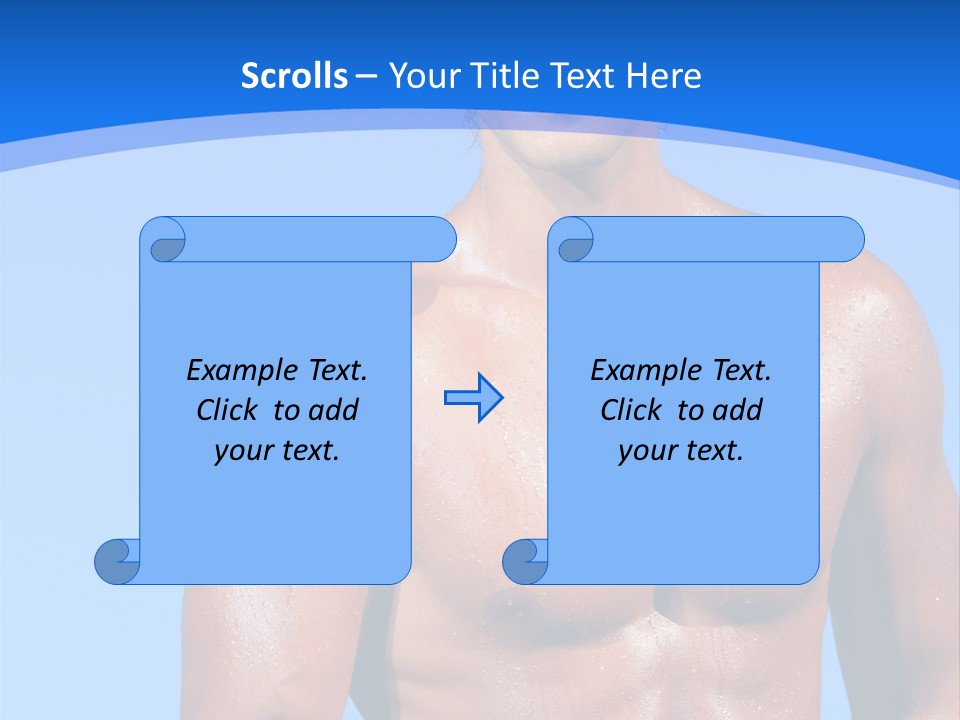 A Man With No Shirt Standing In Front Of The Ocean PowerPoint Template