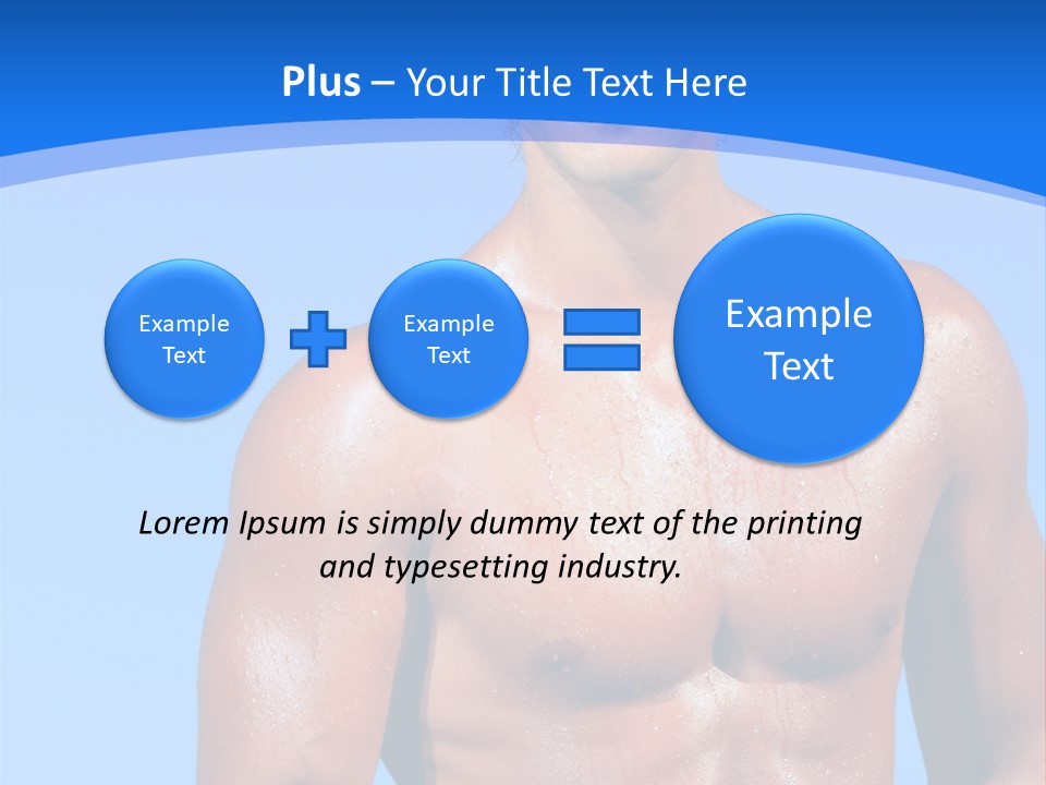 A Man With No Shirt Standing In Front Of The Ocean PowerPoint Template