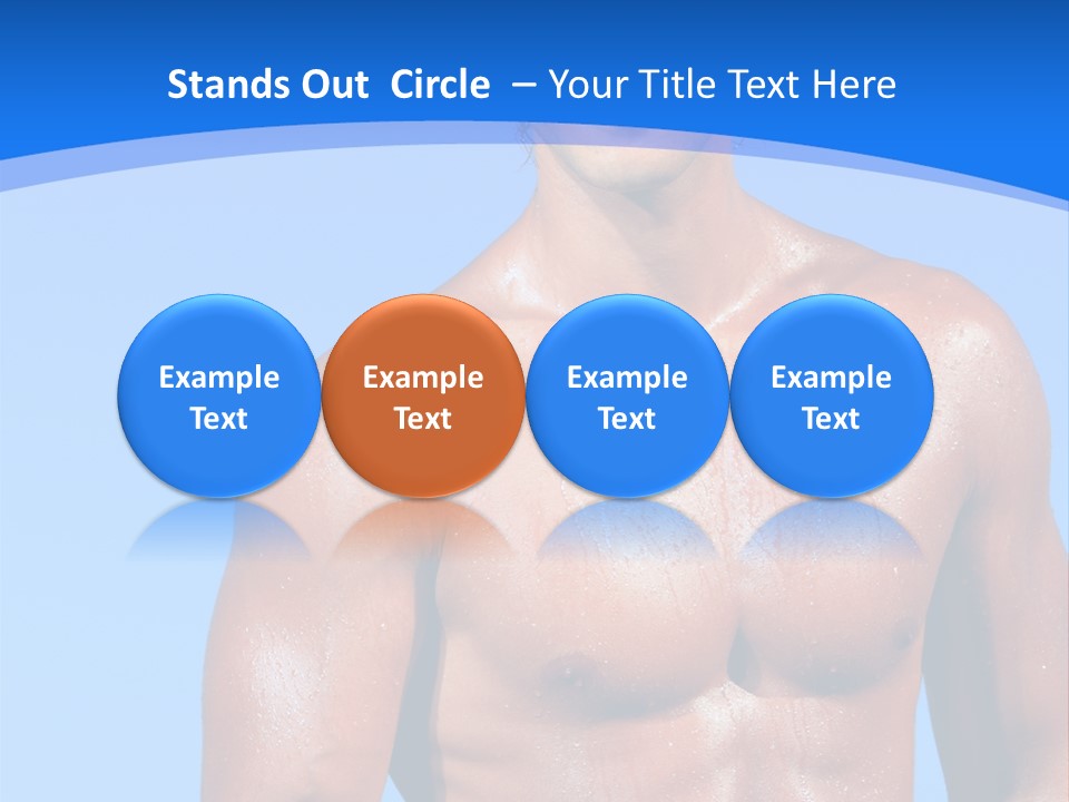 A Man With No Shirt Standing In Front Of The Ocean PowerPoint Template