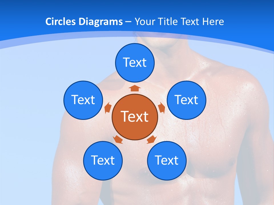 A Man With No Shirt Standing In Front Of The Ocean PowerPoint Template