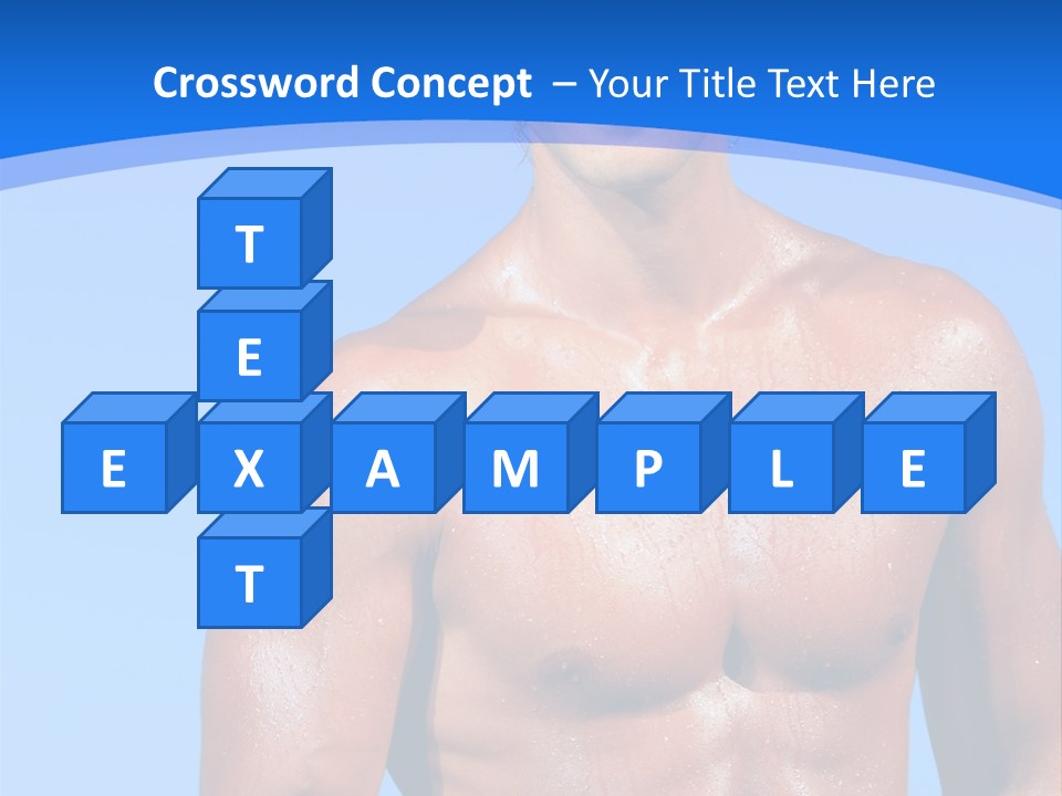 A Man With No Shirt Standing In Front Of The Ocean PowerPoint Template