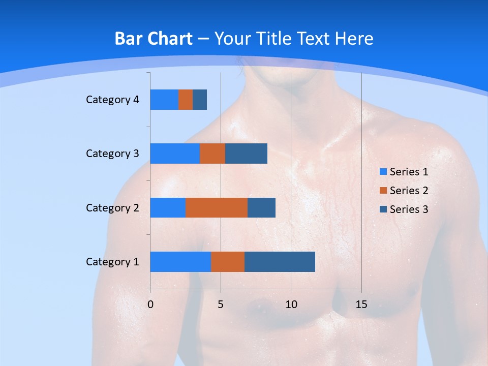 A Man With No Shirt Standing In Front Of The Ocean PowerPoint Template