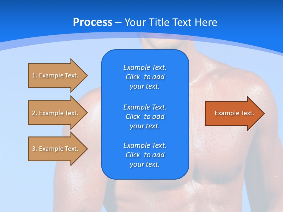 A Man With No Shirt Standing In Front Of The Ocean PowerPoint Template