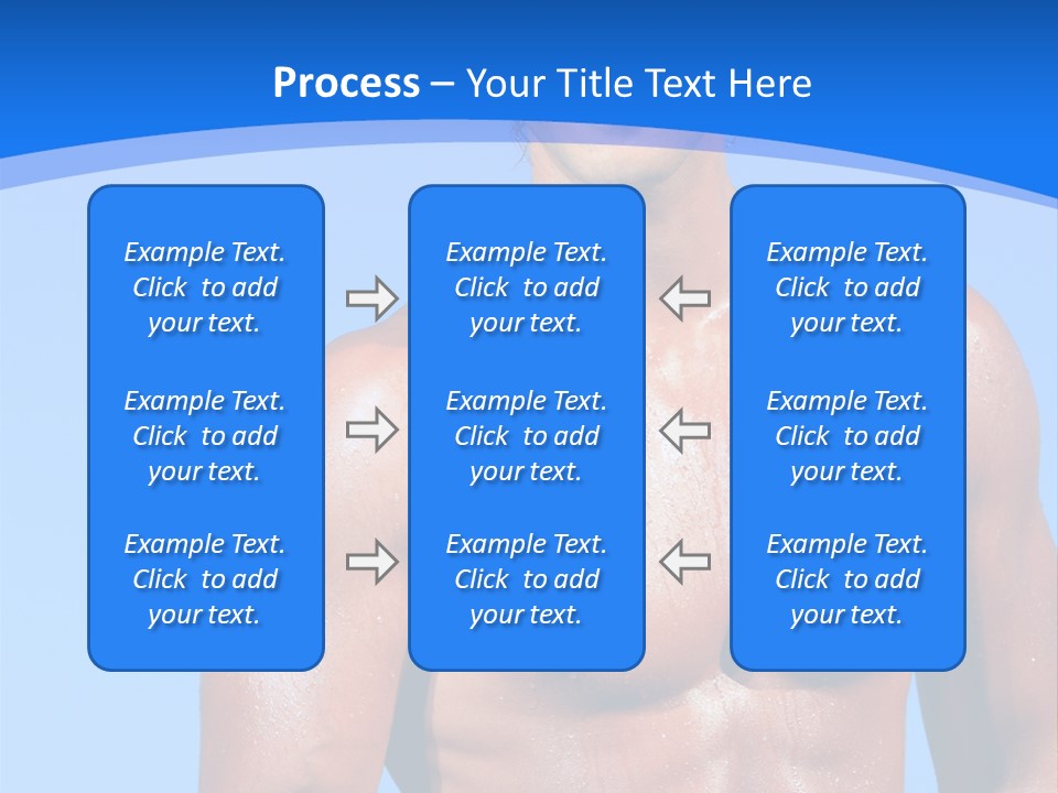 A Man With No Shirt Standing In Front Of The Ocean PowerPoint Template
