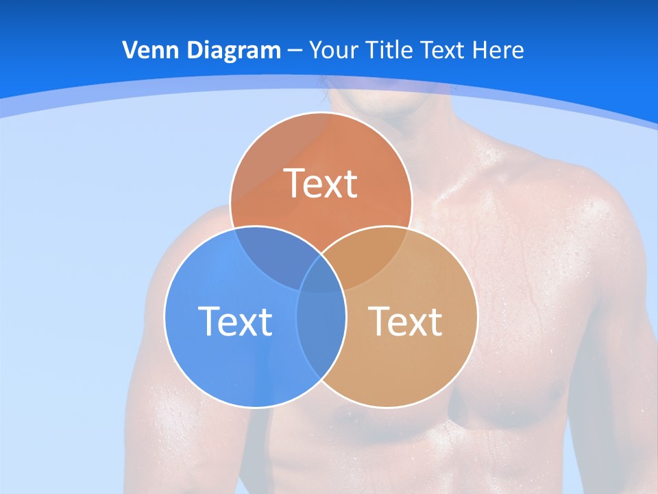 A Man With No Shirt Standing In Front Of The Ocean PowerPoint Template