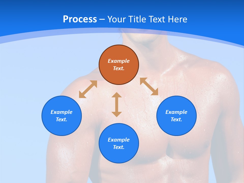 A Man With No Shirt Standing In Front Of The Ocean PowerPoint Template