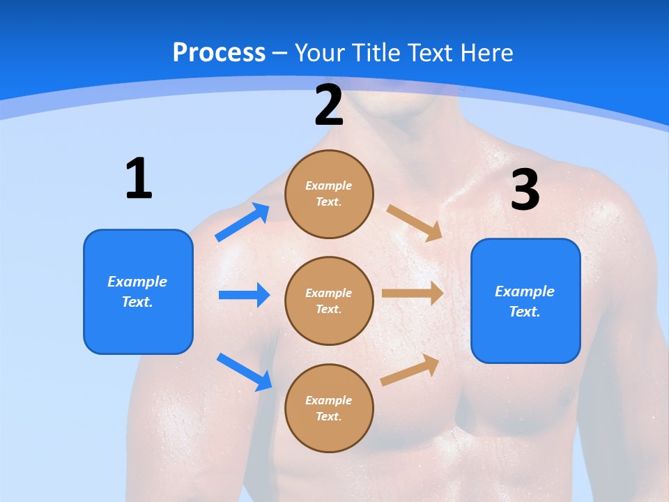 A Man With No Shirt Standing In Front Of The Ocean PowerPoint Template