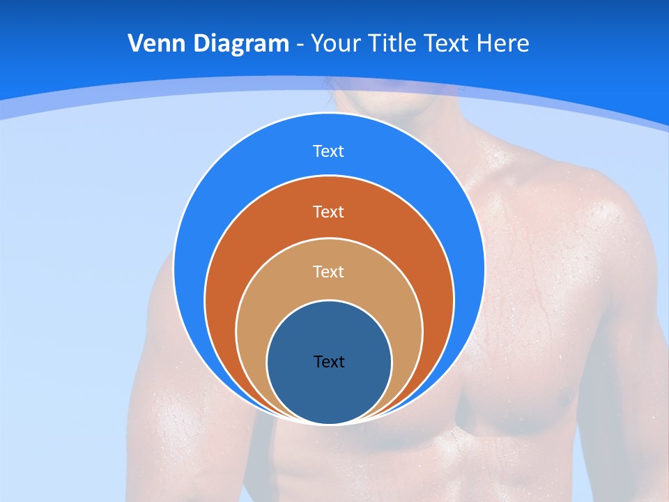 A Man With No Shirt Standing In Front Of The Ocean PowerPoint Template