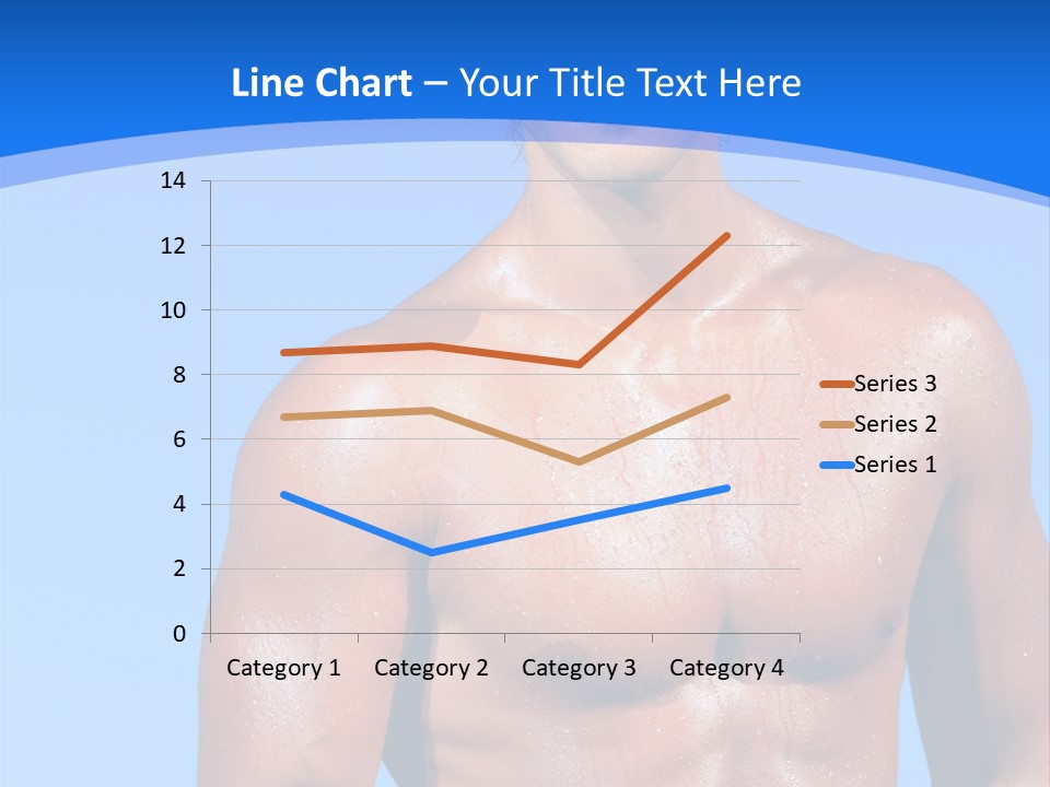 A Man With No Shirt Standing In Front Of The Ocean PowerPoint Template