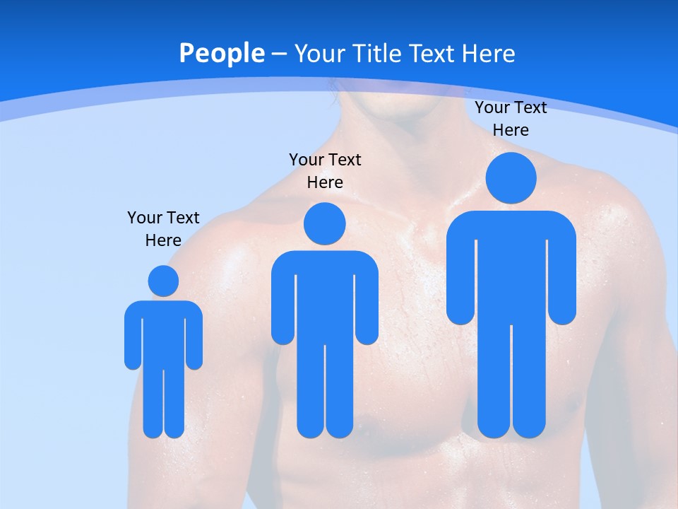 A Man With No Shirt Standing In Front Of The Ocean PowerPoint Template