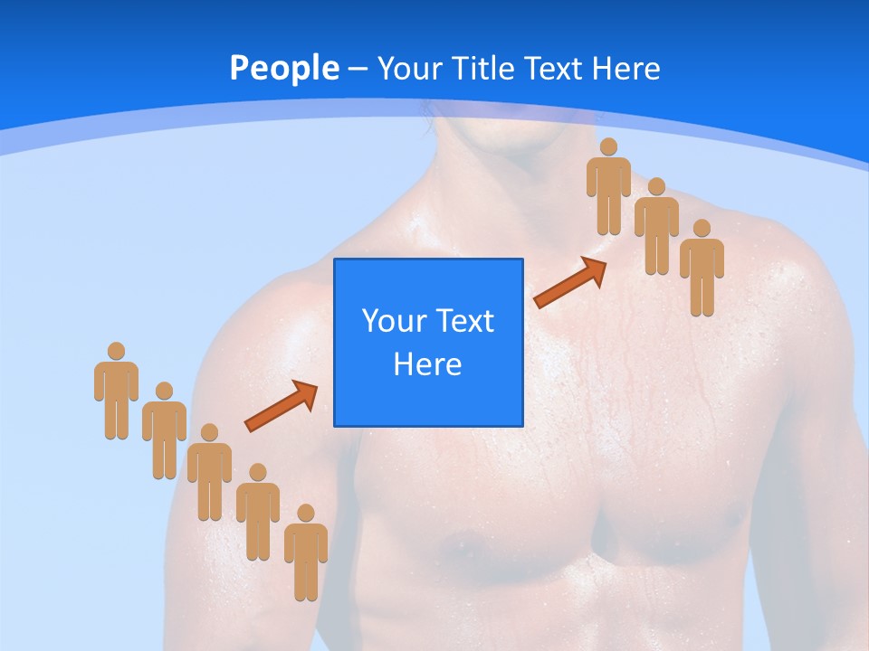 A Man With No Shirt Standing In Front Of The Ocean PowerPoint Template