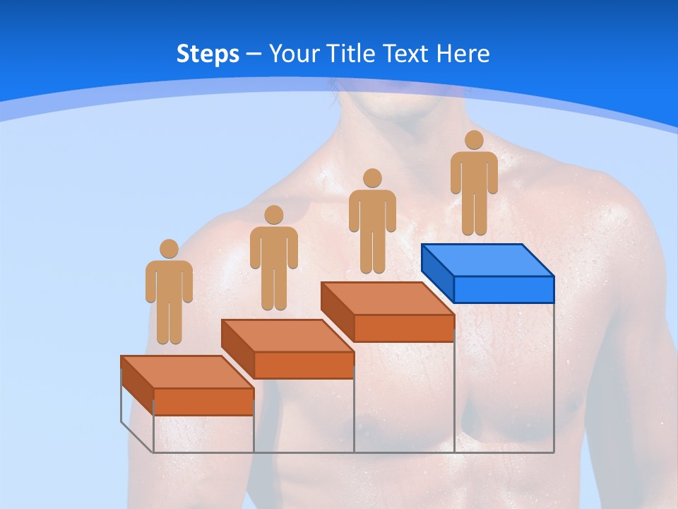 A Man With No Shirt Standing In Front Of The Ocean PowerPoint Template