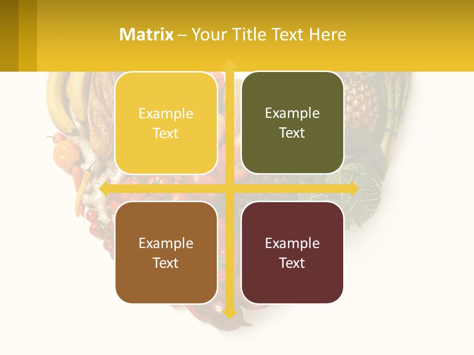 A Heart Shaped Arrangement Of Fruits And Vegetables PowerPoint Template