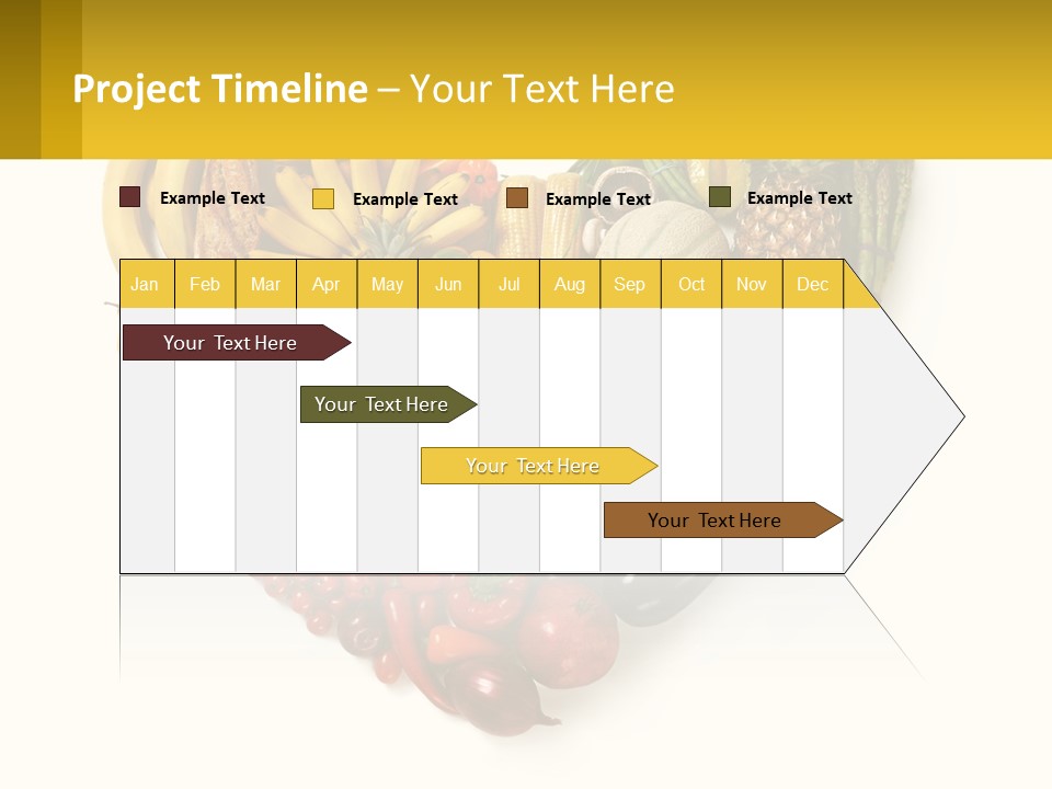 A Heart Shaped Arrangement Of Fruits And Vegetables PowerPoint Template