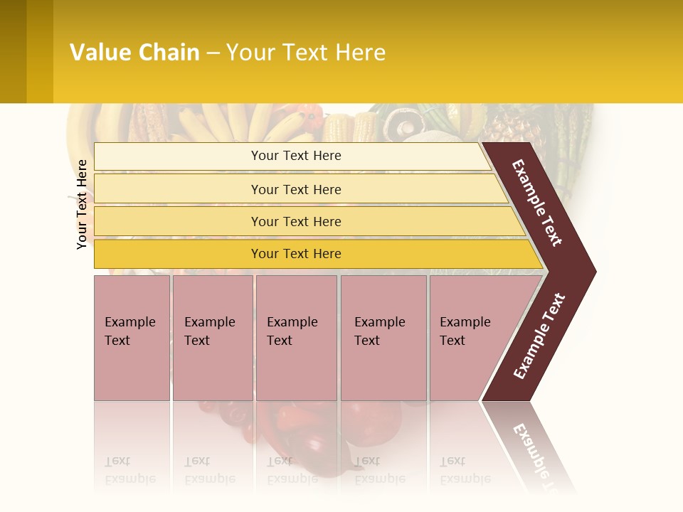 A Heart Shaped Arrangement Of Fruits And Vegetables PowerPoint Template