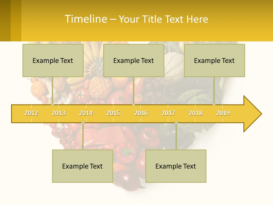 A Heart Shaped Arrangement Of Fruits And Vegetables PowerPoint Template