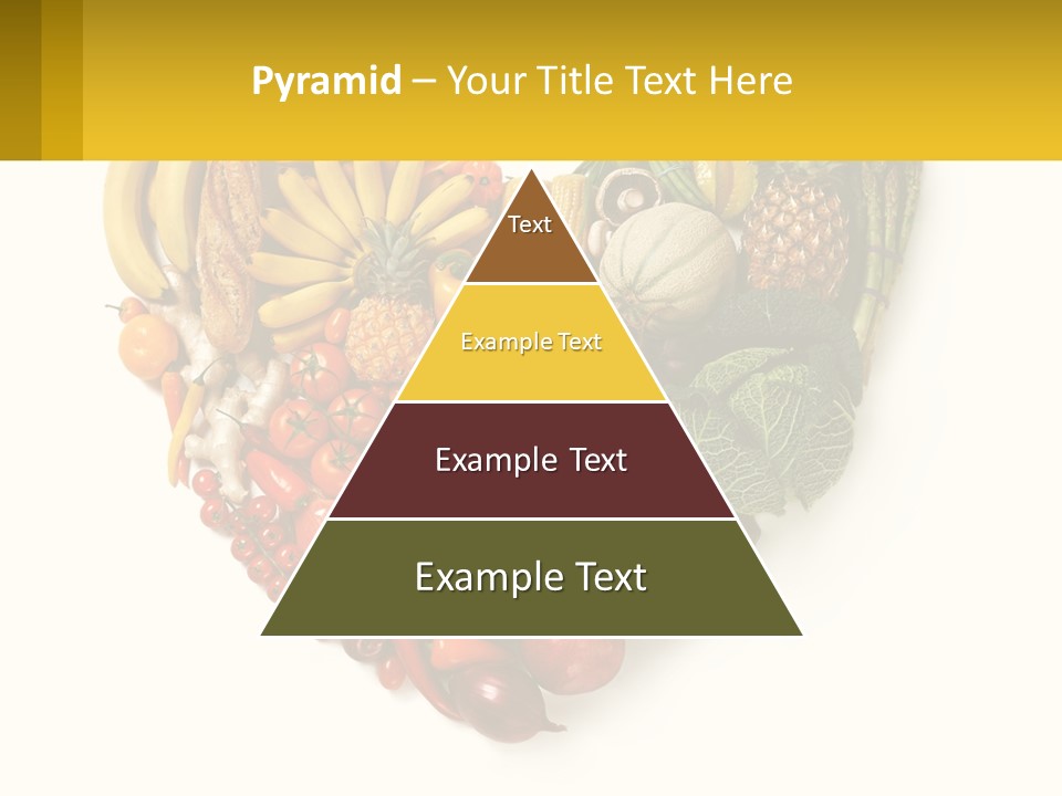 A Heart Shaped Arrangement Of Fruits And Vegetables PowerPoint Template