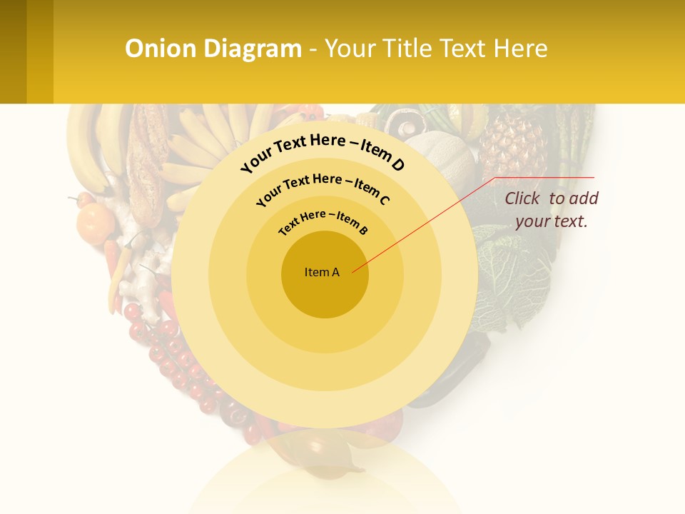 A Heart Shaped Arrangement Of Fruits And Vegetables PowerPoint Template