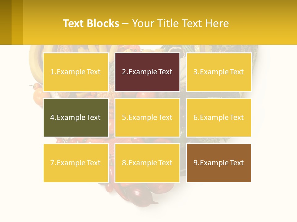 A Heart Shaped Arrangement Of Fruits And Vegetables PowerPoint Template