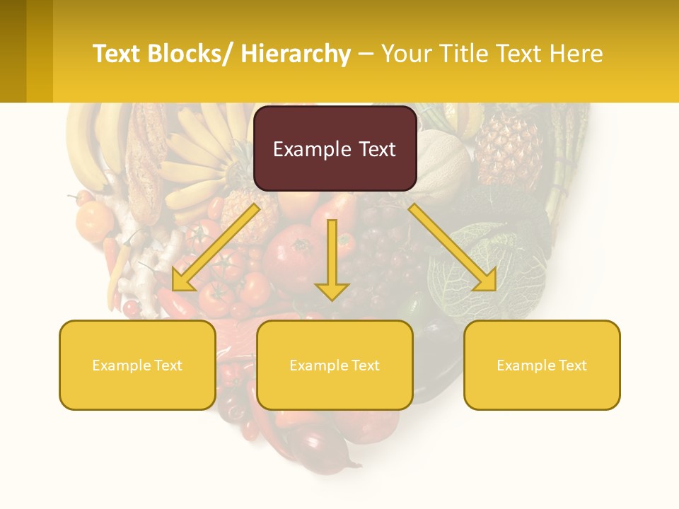 A Heart Shaped Arrangement Of Fruits And Vegetables PowerPoint Template